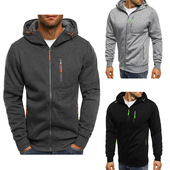 men hooded fitness New sweater sports casual jacket