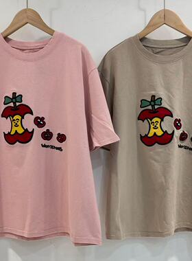 时尚小众日系搞怪卡通刺绣2026夏季新款休闲纯棉港味短袖insT恤潮