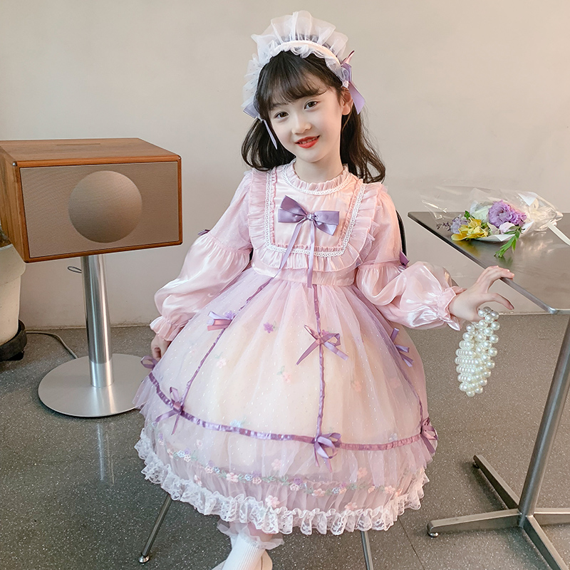 女童洛丽塔公主裙春装2025新款儿童装生日绝美连衣裙女孩春秋裙子
