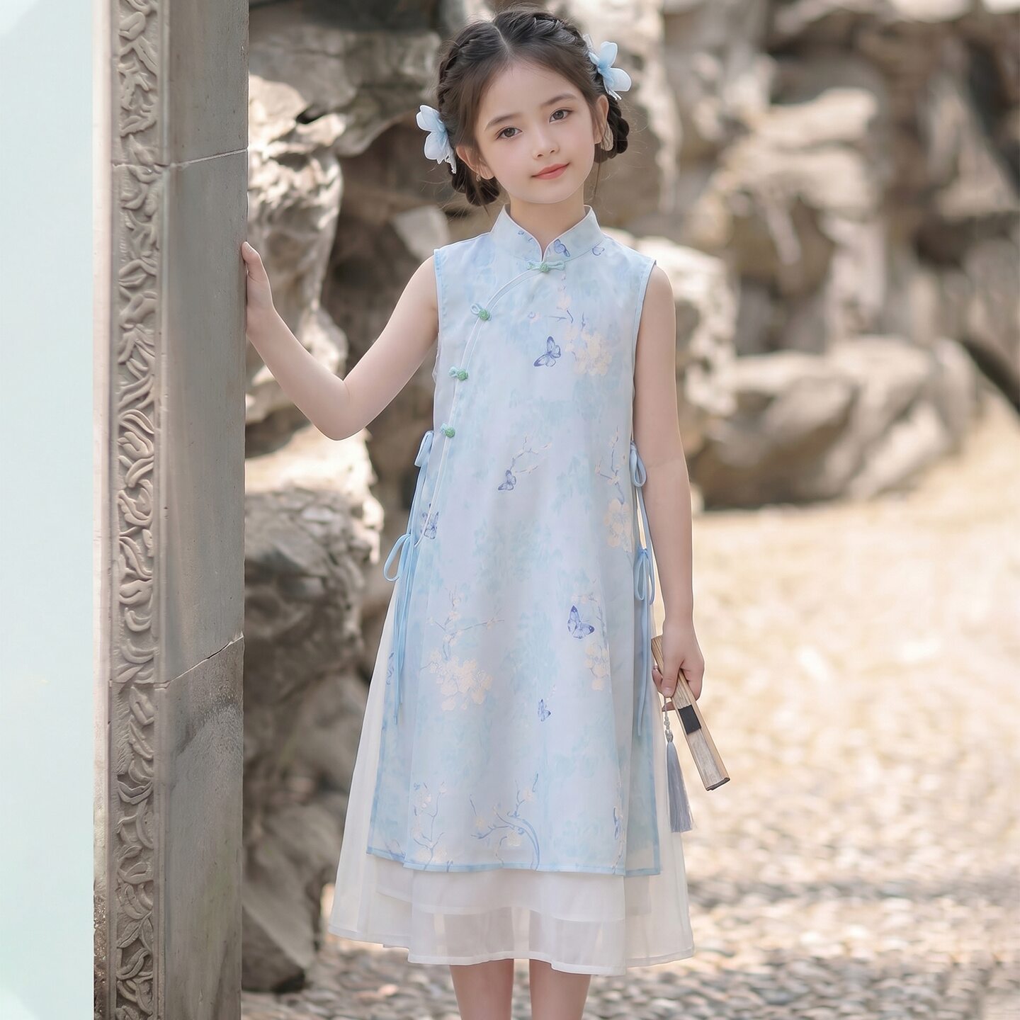 女童旗袍新中式连衣裙2026新款夏季薄款儿童民国风裙子中国风夏装