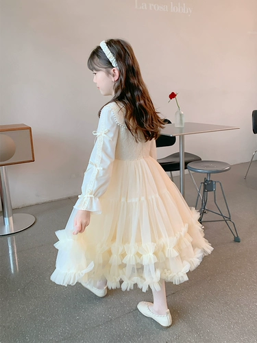 Платье, осенний детский наряд маленькой принцессы, юбка, в западном стиле, подарок на день рождения, осеннее