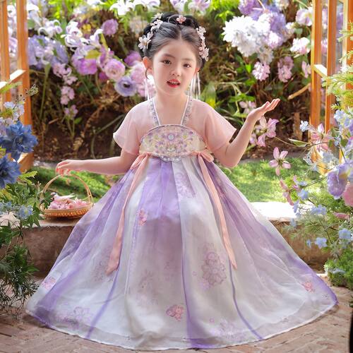 汉服女童2026新款夏季古风超仙小女孩唐装中国风儿童古装裙子夏装
