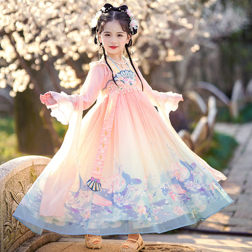 女童古装超仙汉服连衣裙