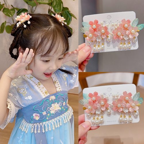流苏汉服发饰中国风女童中大童