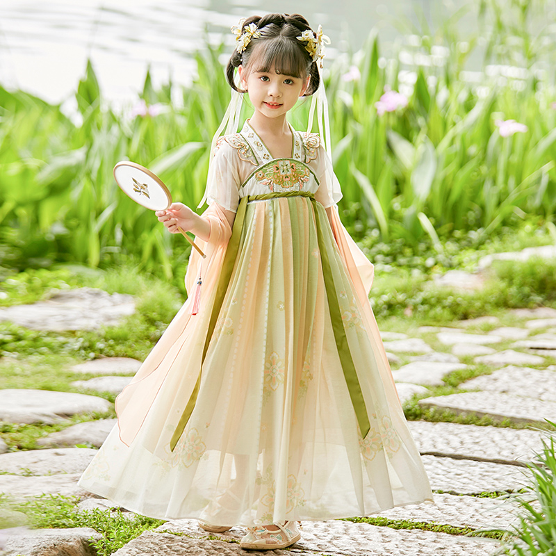 汉服女童2025新款夏季中国风古装连衣裙儿童古风超仙襦裙夏装裙子