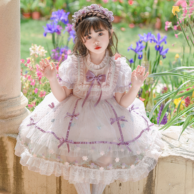 洛丽塔女童公主裙夏季2025新款儿童蓬蓬连衣裙小女孩夏装生日裙子
