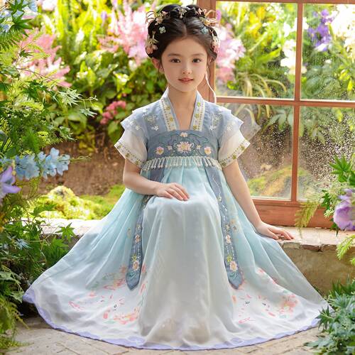 女童汉服2026新款儿童古风超仙古装夏季中国风唐装公主连衣裙夏款