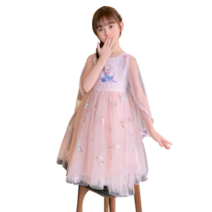 冰雪奇缘爱莎公主裙女童夏装裙子新款儿童正版生日礼服连衣裙夏天