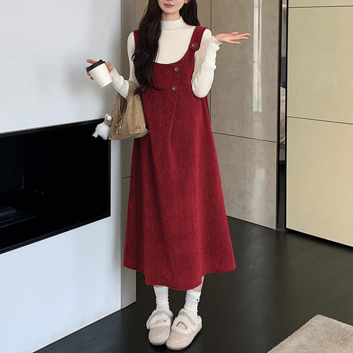 孕妇背心裙套装秋冬新款韩版小个子时尚设计感背心裙+打底衫套装,孕妇装/孕产妇用品/营养,套装,淘宝优惠券,粉丝福利购,淘宝优惠卷