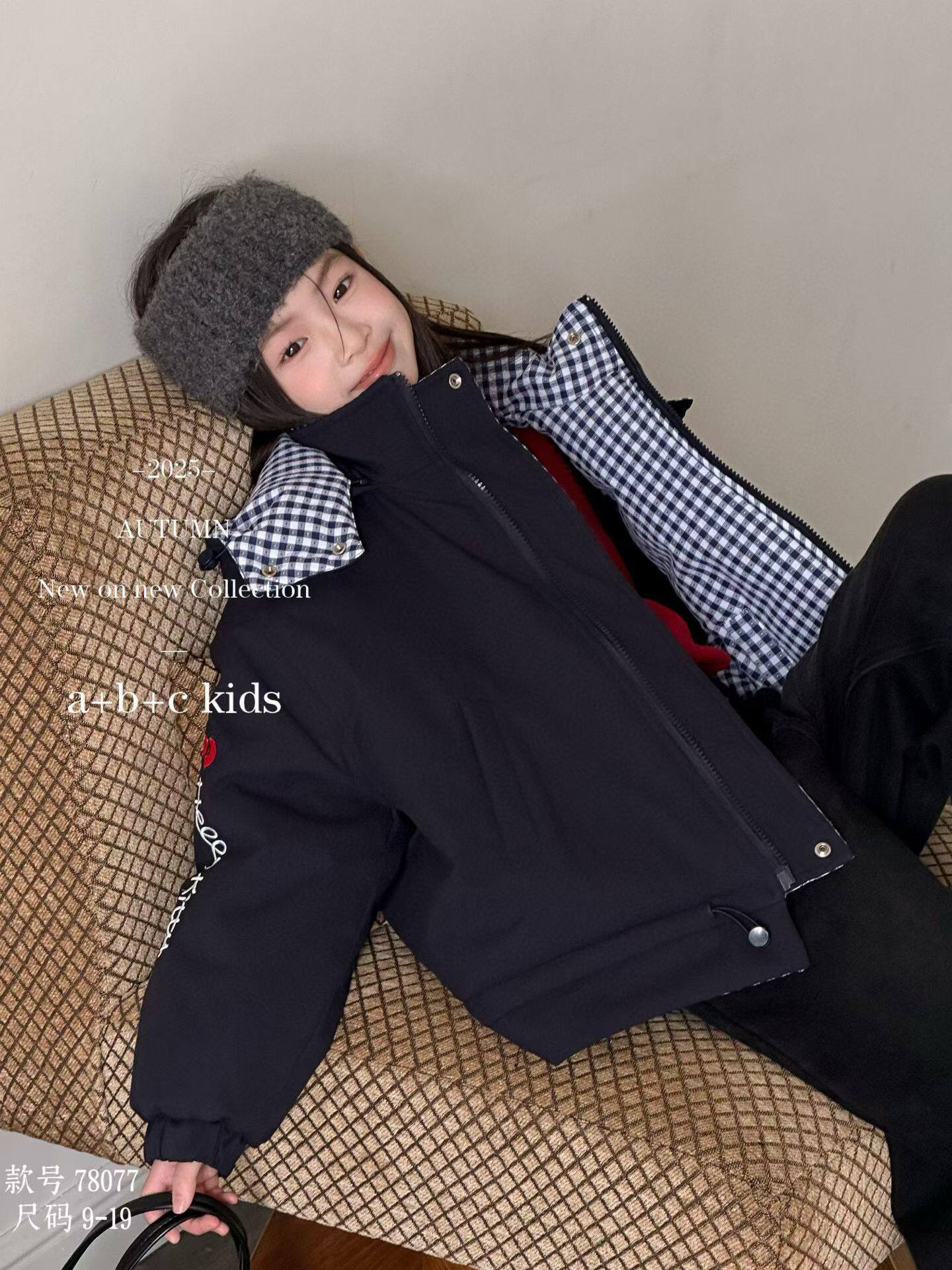 清仓年货女童加厚棉服2025冬装新款中大童两面穿连帽保暖外套休闲