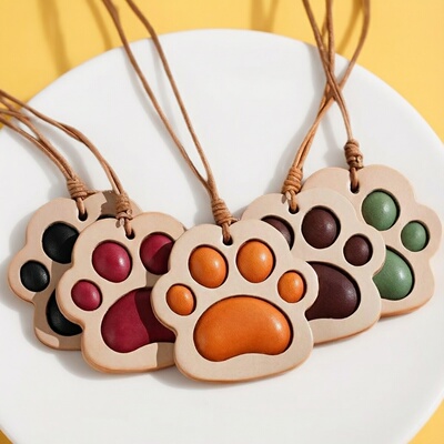 牛皮猫爪后视镜挂件钥匙扣包挂件