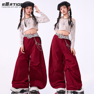 女童爵士舞服装 潮酷时髦少儿JAZZ街舞演出服女团走秀表演服甜酷风