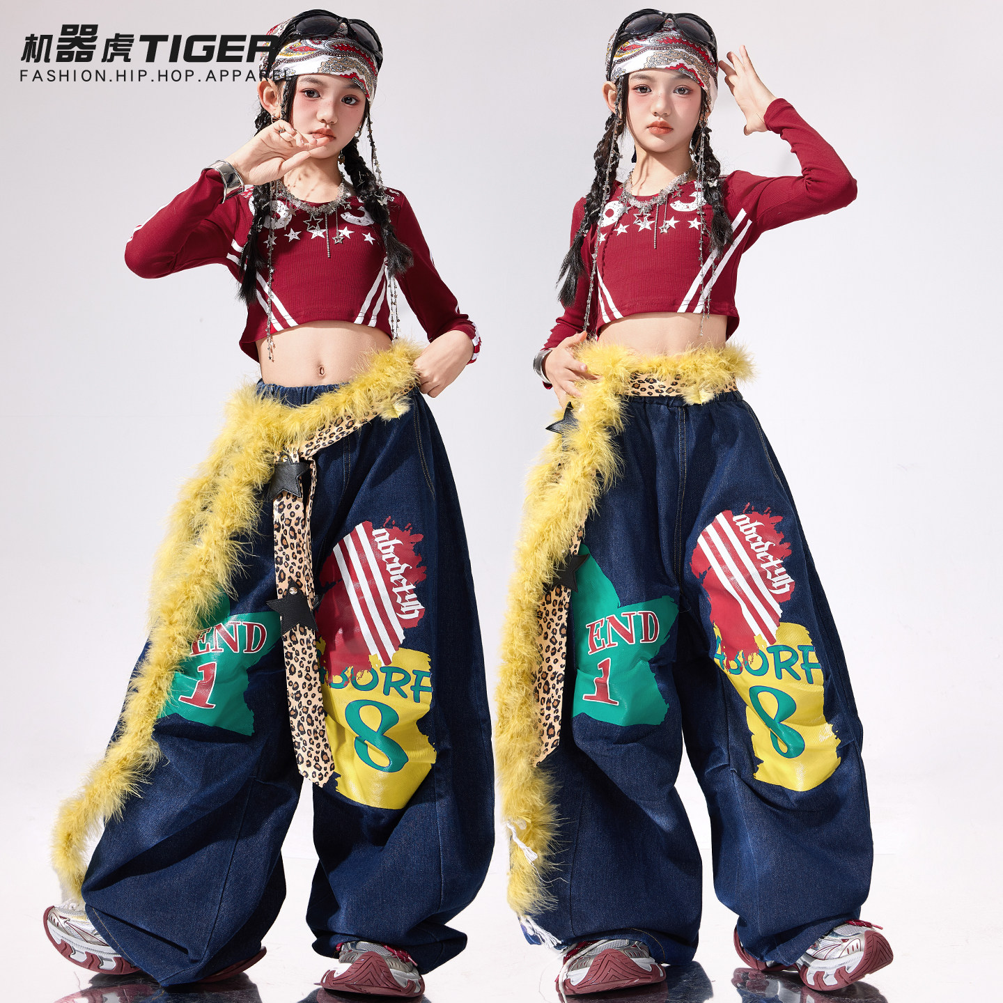 女童爵士舞服装时髦潮酷少儿jazz街舞演出服酷辣走秀女团元旦表演