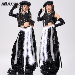 爵士舞女童服装潮酷少儿jazz街舞演出服女孩时髦秋冬套装元旦酷辣