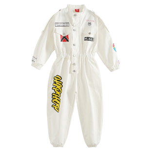 儿童街舞潮服男童宇航太空服hiphop童装少儿赛车服女童嘻哈演出服