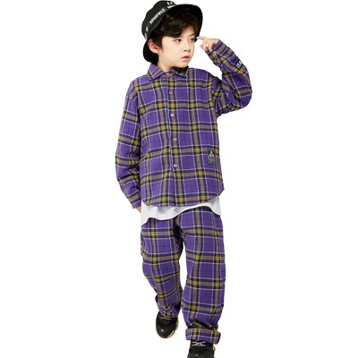 嘻哈儿童HIPHOP裤子格子
