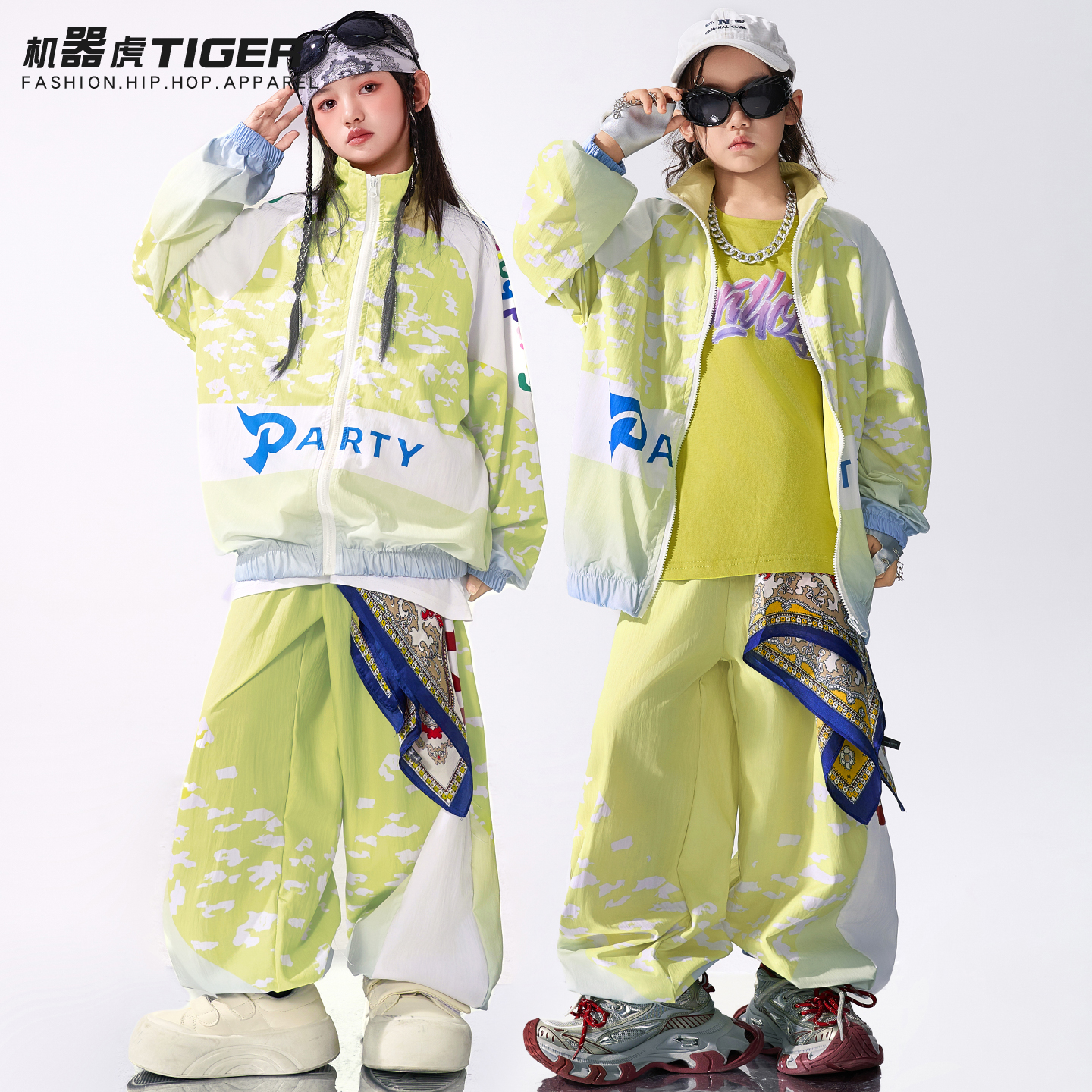 儿童街舞潮服男童hiphop嘻哈风炸街女童酷帅套装少儿架子鼓演出服