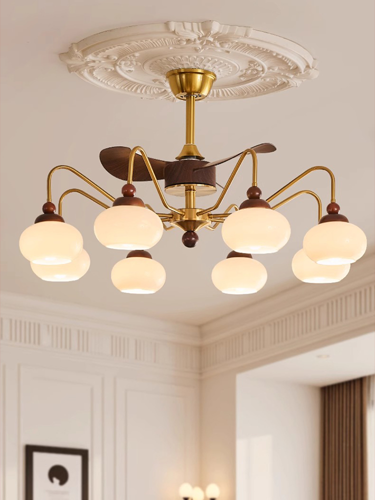 灯先生中古风扇灯2025新款客厅主灯覆古卧室餐厅静音电风扇吊灯