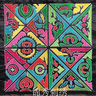 正方形花片刺绣民族风服装机绣特色绣片