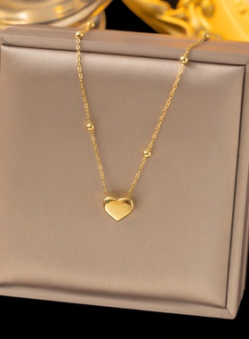 气质爱心钛钢手项脚链女时尚百搭高级感小众轻奢网红锁骨链不掉色