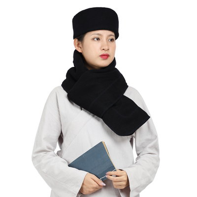 尚远绒帽两件套复古居士围巾