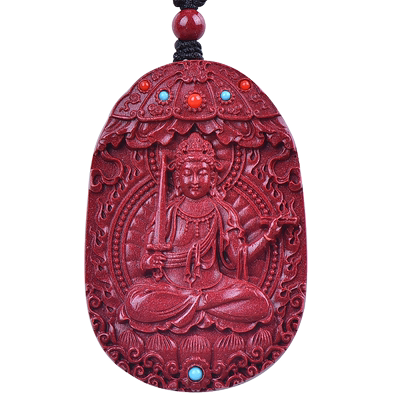 朱砂文殊菩萨吊坠属兔人的本命佛