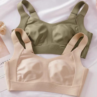 内衣女大胸显小收副乳防下垂全罩杯薄款 无痕 夏季 文胸罩调整型大码