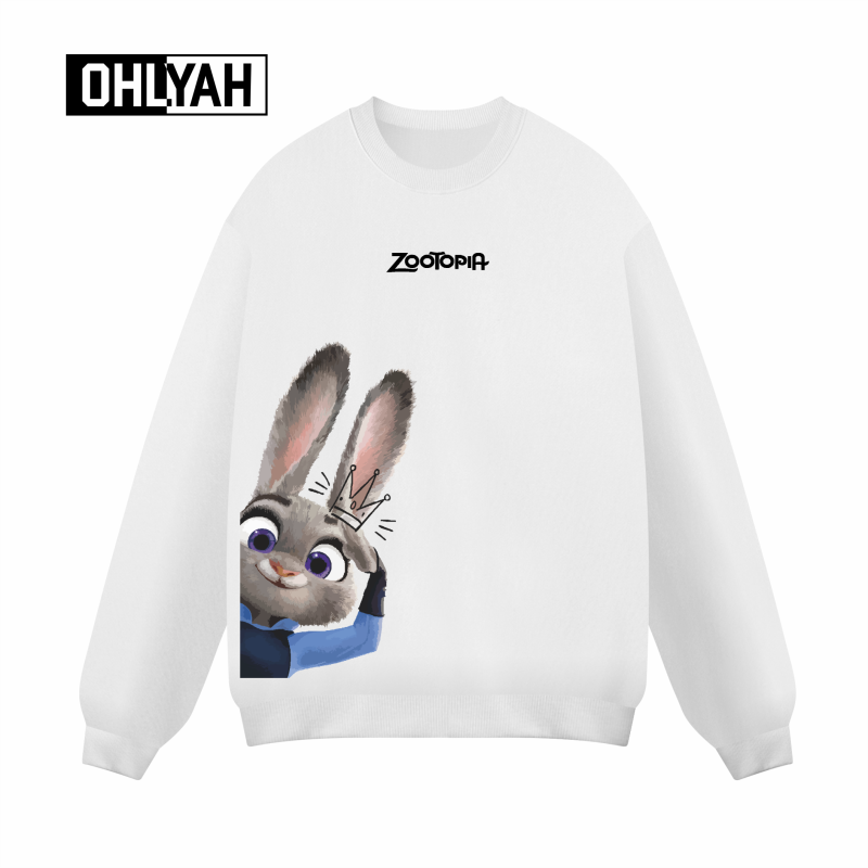 疯狂动物城兔子警官卡通圆领卫衣