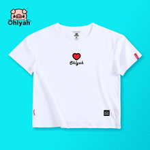 Ohlyah潮牌女装t恤2019夏装短款韩版短袖半袖宽松大码姐妹上衣服