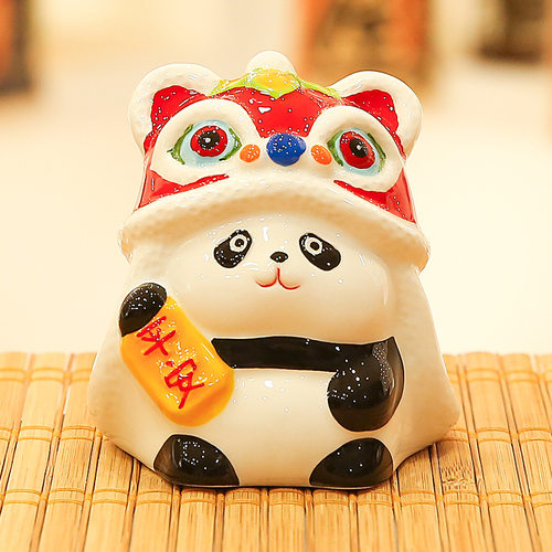 可爱熊猫摆件招财猫存钱储钱罐