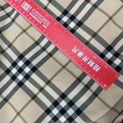巴家bbr新款斜纹格纹格子连帽风衣夹克外套短裤布料色织格子 布料