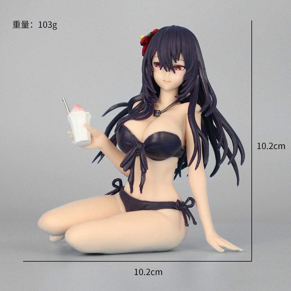 跨境新品 泳装水澄华实手摆件 害羞的她 美少女机箱景品