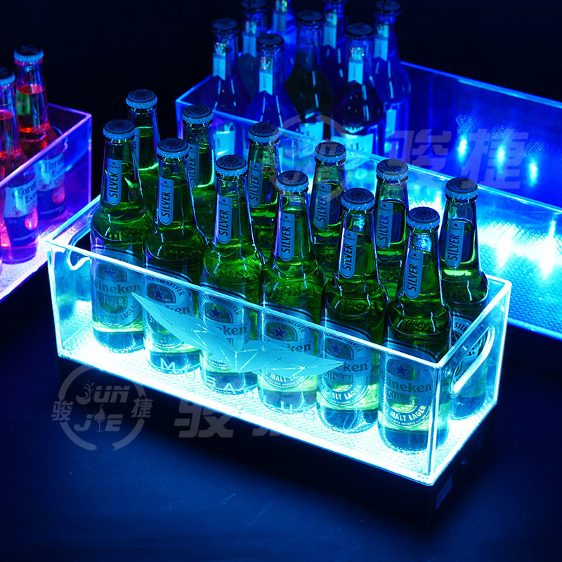酒吧冰桶 亚克力led发光KTV香槟鸡尾酒酒桶 啤酒塑料酒箱包邮