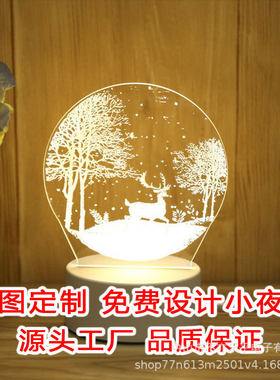 3D立体小夜灯插电创意卡通台灯
