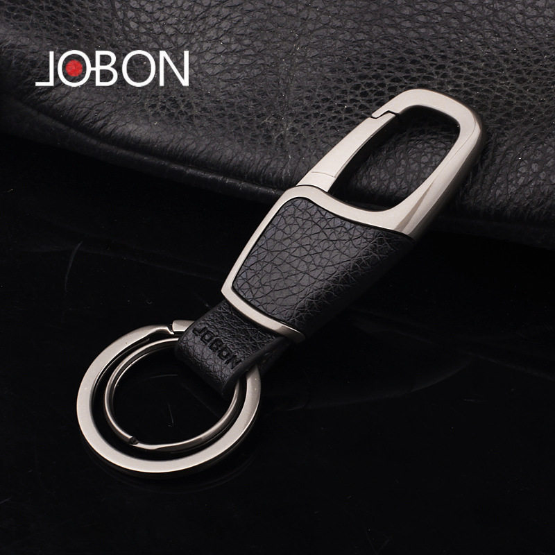 jobon中邦汽车锁匙扣 商务男士高档腰挂创意金属钥匙扣挂件小礼品