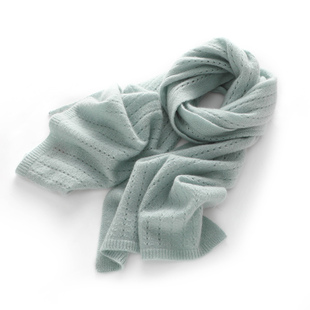 软糯镂空山羊绒围巾女100纯羊绒冬高贵气质大披肩两用保暖外搭潮