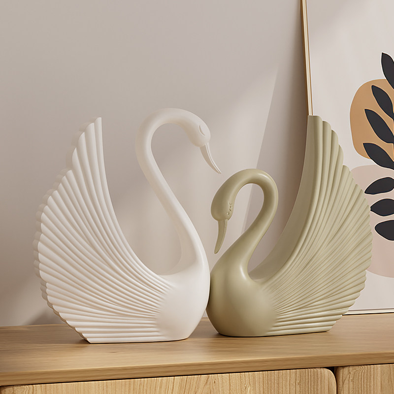 简约艺术天鹅工艺品现代展示柜装饰摆件高档客厅酒柜玄关家居饰品,家居饰品,装饰摆件,淘宝优惠券,粉丝福利购,淘宝优惠卷