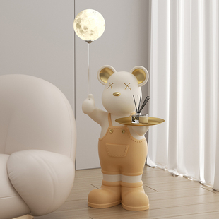 新家大号暴力熊公仔落地摆件高级感客厅电视柜旁软装饰品乔迁礼物