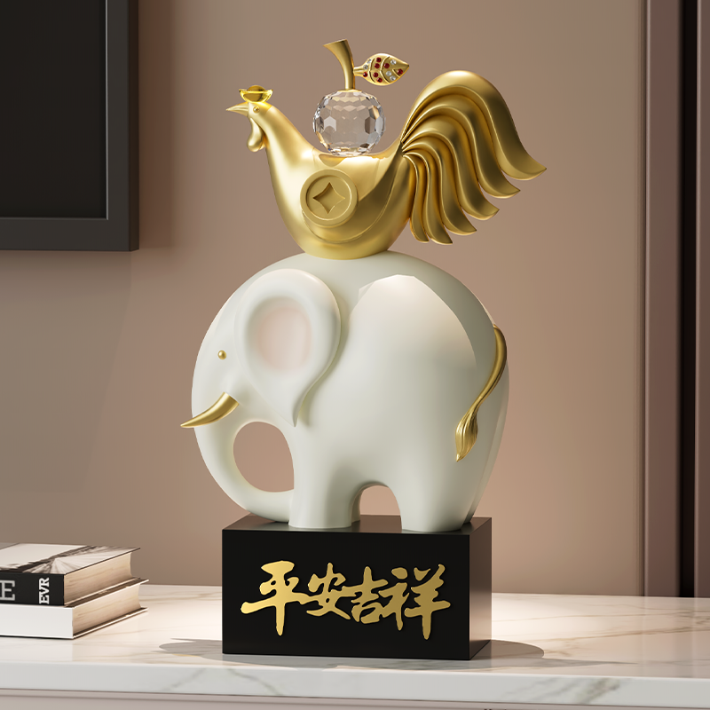 平安吉祥招财大象摆件乔迁礼品