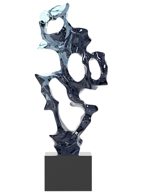 透明树脂太湖石玄关隔断装饰摆件