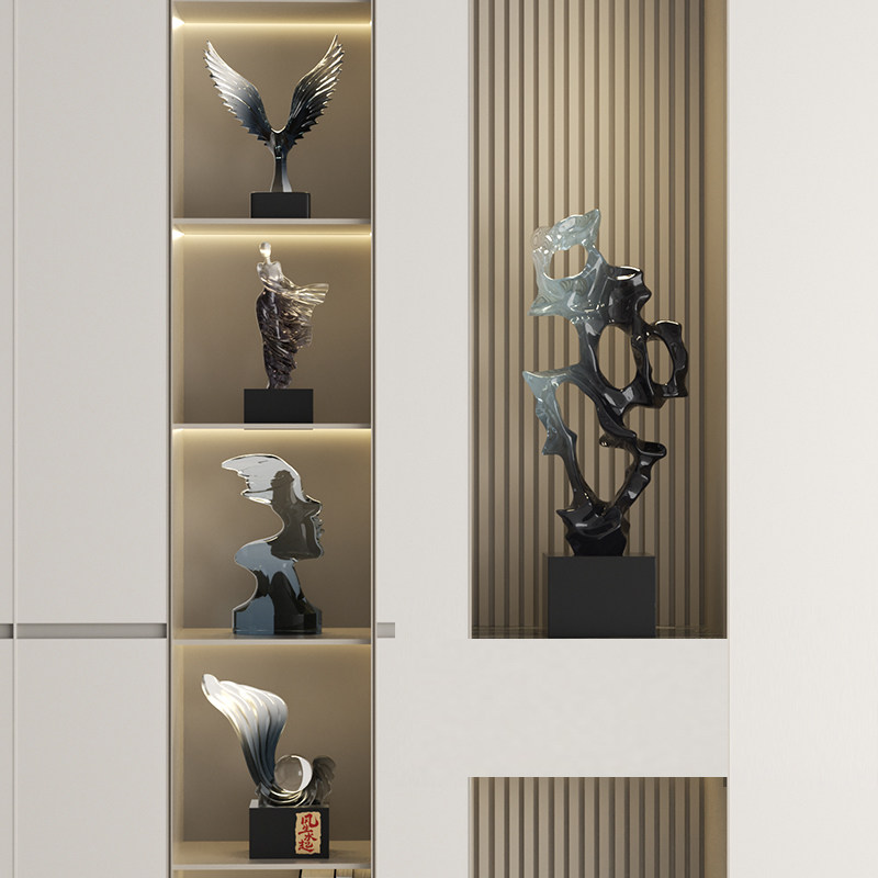 玄关壁龛艺术摆件高级感雕塑客厅电视柜家居饰品样板间办公室软装,家居饰品,装饰摆件,淘宝优惠券,粉丝福利购,淘宝优惠卷