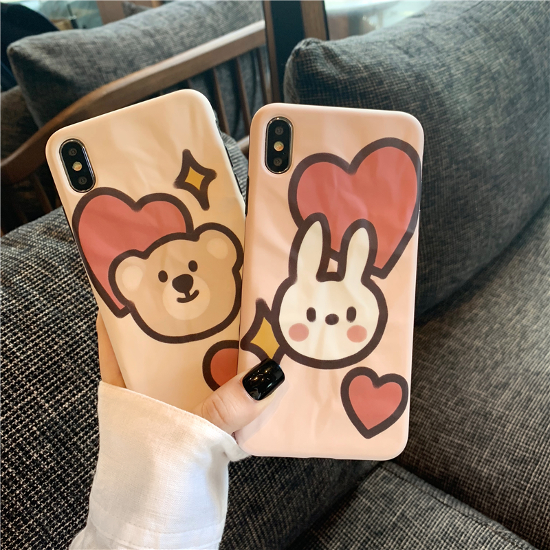 ¿É°®°®ÐÄСÐÜÍÃ×ÓiPhone7/8plusÊÖ»ú¿ÇÆ»¹û11pro max/xr/xsÇéÂÂ6sÈ«°üXS Max±£»¤Ì׸öÐÔÈí¿Çiphone11¹è½ºÌ×