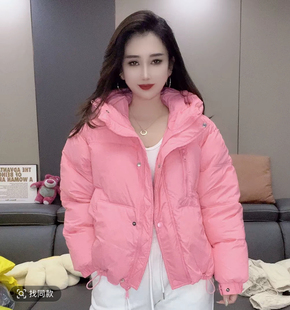 时尚洋气黄色短款羽绒棉服女欧洲站欧货高品质小个子别致独特外套