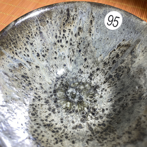 【稀品＆柴烧】白孔雀王——龙窑柴烧星光滴斗笠盏