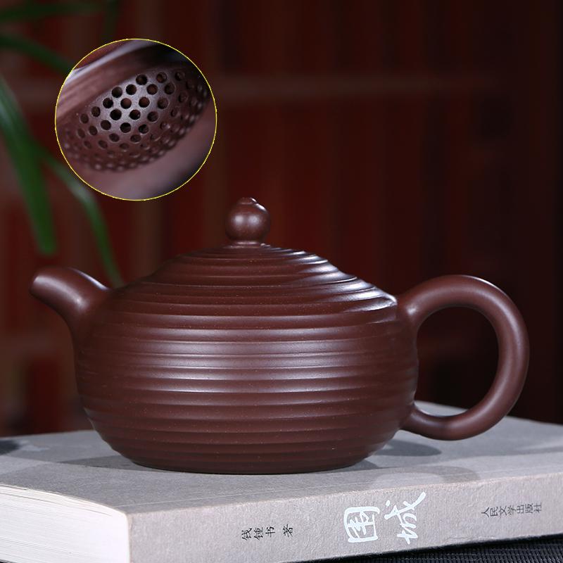 宜兴紫砂手工仿古年轮大红袍