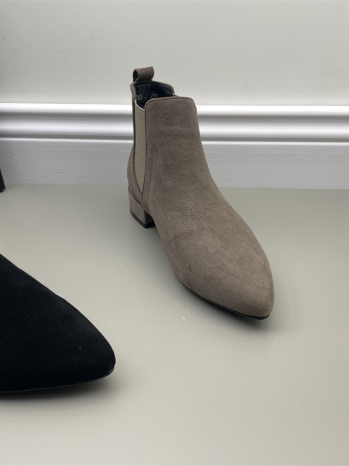 WINTER 2022 NEW DISCOUNT GENUINE LEATHER POINTED TOE LOW HEEL BLOCK HEEL SOCKET SHEEP LEATHER FASHION CHELSEA WOMENS BOOTS