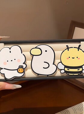 超可爱兔鸭魔术贴刘海侧边夹