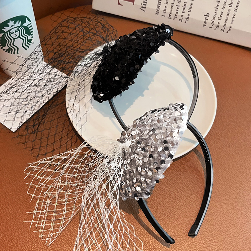 儿童高级感发箍女孩亮片帽子头箍