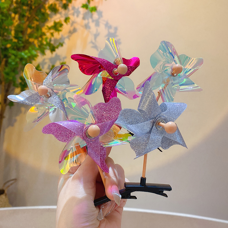 搞怪可爱会动的儿童风车发夹小女孩创意拍照卖萌宝宝发卡顶夹头饰