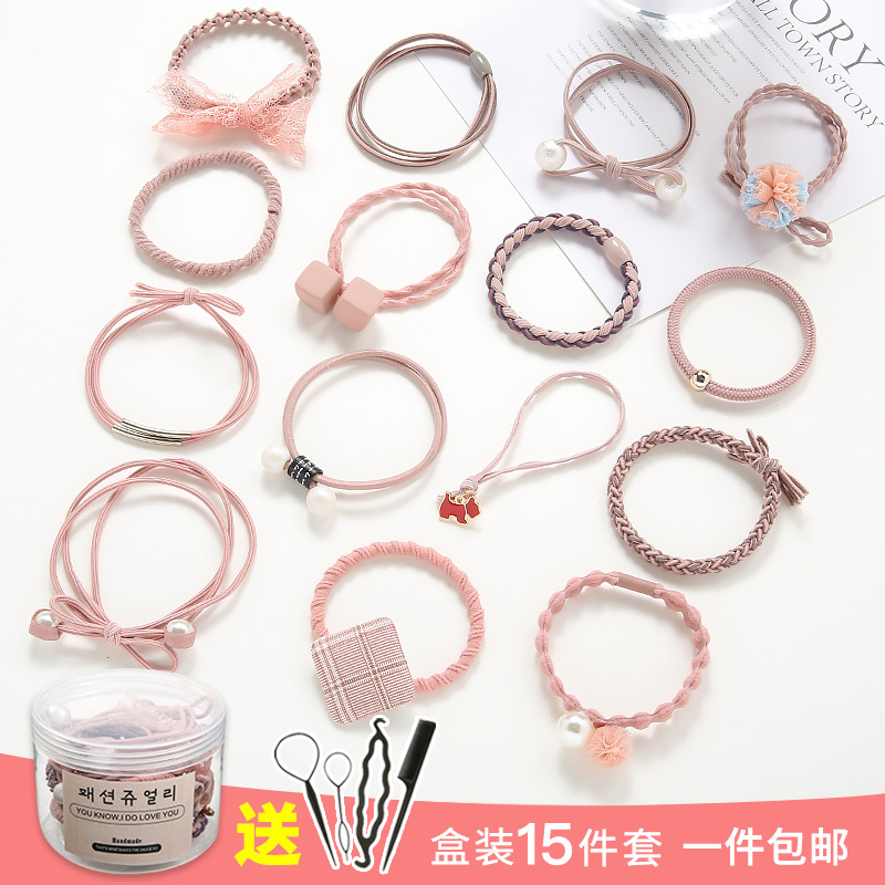 女童扎頭發皮筋韓國馬尾發圈百搭韓版頭繩淑女發飾品成人簡約發繩